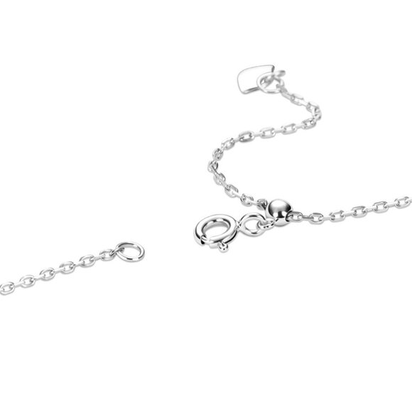 NWOT Leaf Design CZ 925 Sterling Silver Cascading Pendant Y Necklace with CZ - Picture 6 of 6